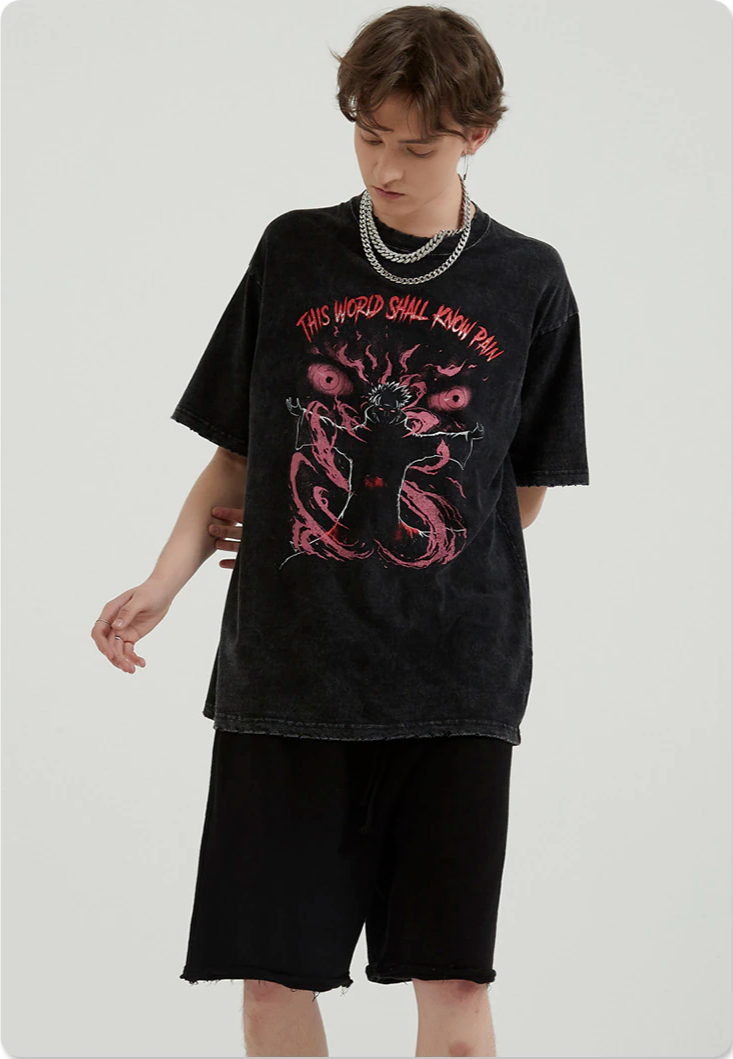 『Naruto』"The World Shall Know Pain" Vintage T-shirt