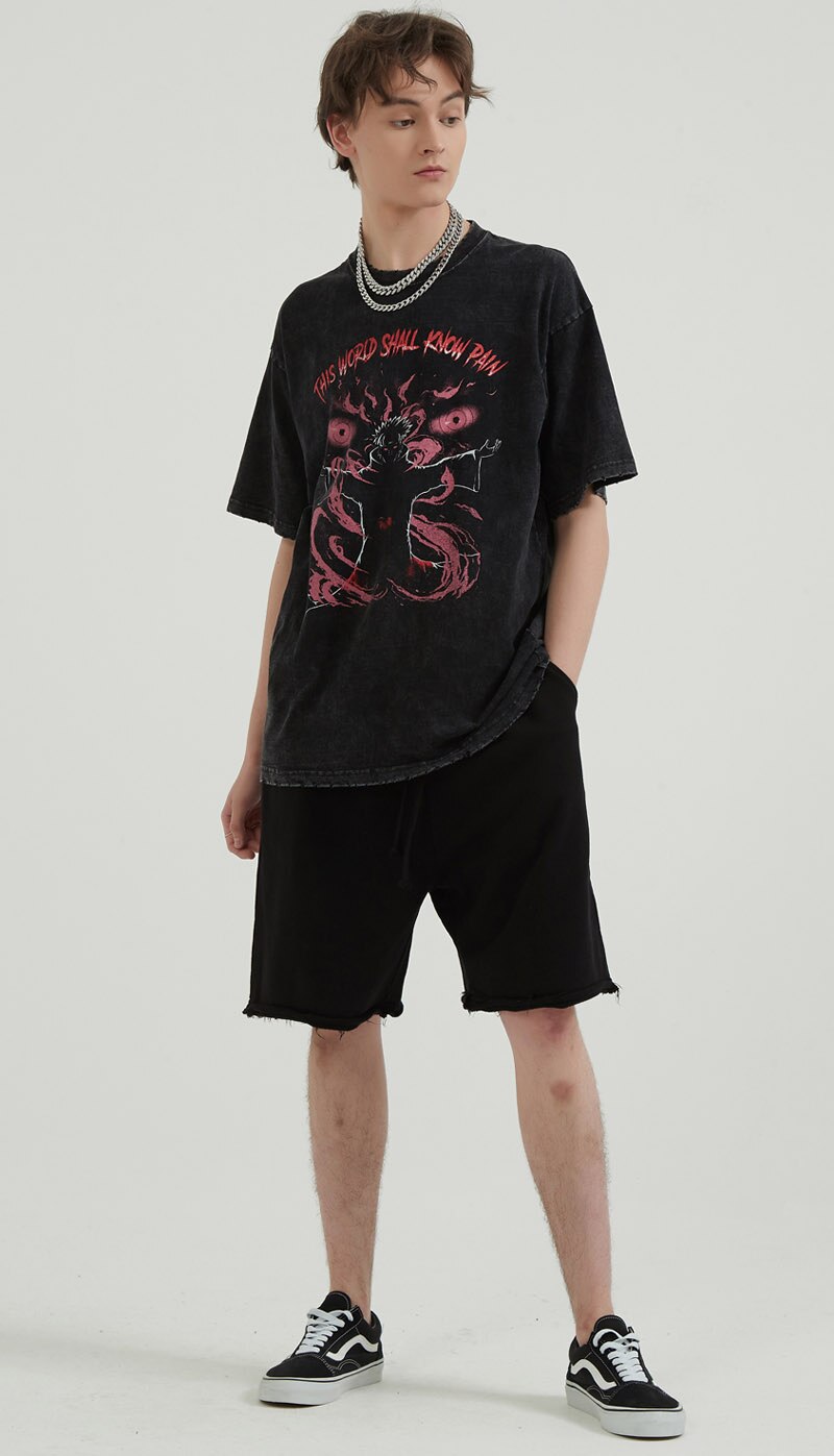 『Naruto』"The World Shall Know Pain" Vintage T-shirt