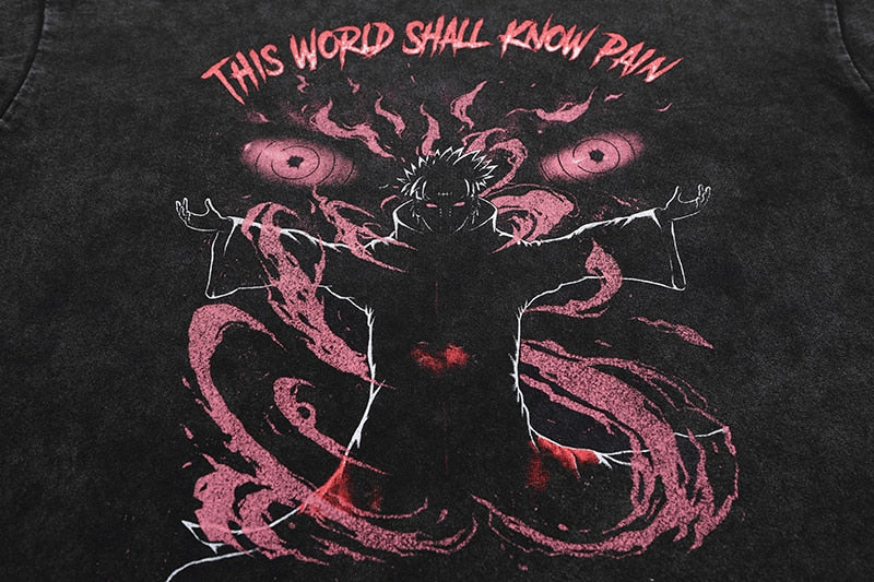 『Naruto』"The World Shall Know Pain" Vintage T-shirt