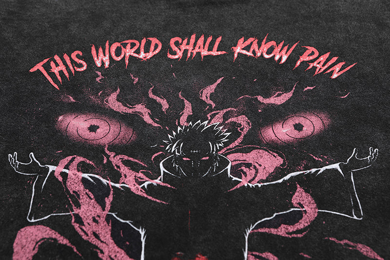 『Naruto』"The World Shall Know Pain" Vintage T-shirt