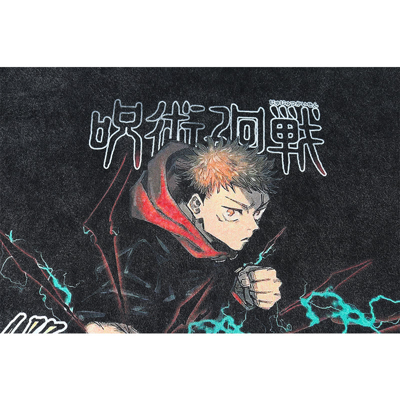 『Jujutsu Kaisen』Yuji Itadori "Black Flash" Vintage T-shirt