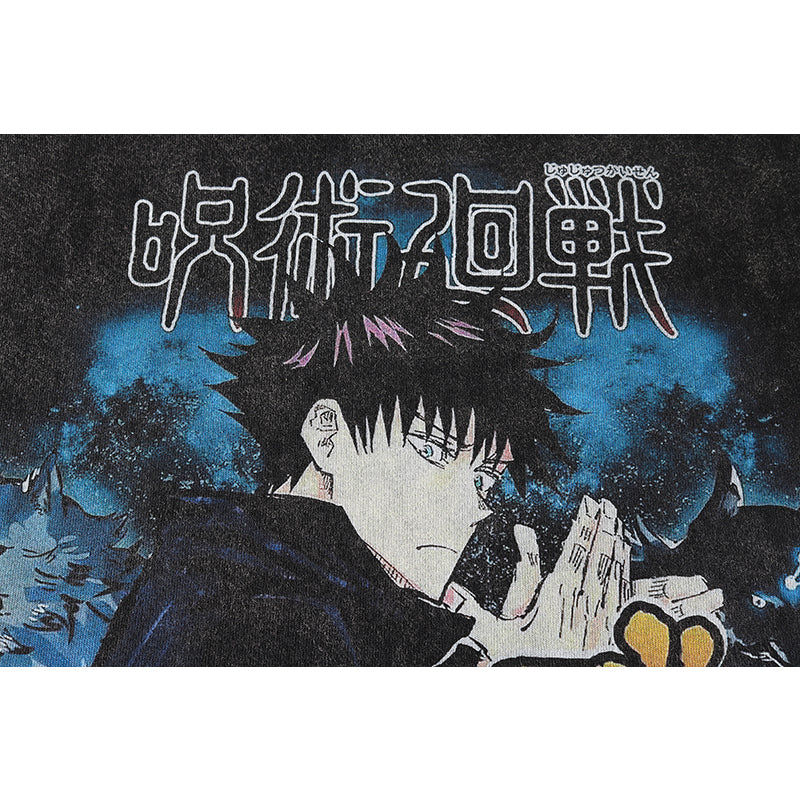 『Jujutsu Kaisen』Megumi Fushiguro "Divine Dogs" Vintage T-shirt