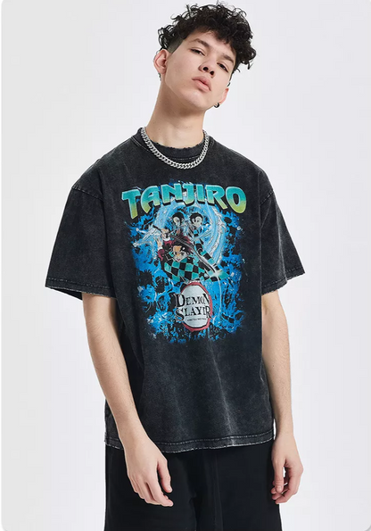 『Demon Slayer』Tanjiro "Tidal Waves" Graphic T-shirt