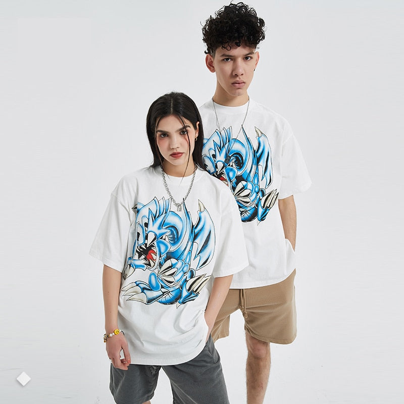 『Yu Gi Oh!』"Blue Eyes White Dragon" Graphic T-shirt