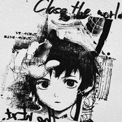 『Serial Experiments Lain』" Close the world" Graphic T-shirt